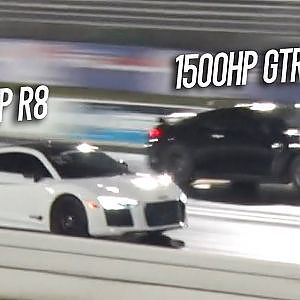 THE CLOSEST RACE OF MY LIFE (1300hp R8 vs 1500hp GTR)