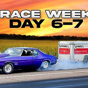 1/4 mile Trailer Burnout, close calls, wheelies, and MORE! Race Week Day 6-7