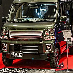 HEARTILY SUZUKI EVERY WAGON RiftUp modified OAM2022 - ハーテリー スズキ エブリイ ワゴン リフトアップ カスタム 大阪オートメッセ2022