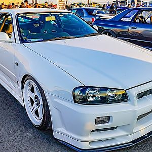 (4K)NISSAN R34 GT-R Vspec JDM スタンスネーション群馬 - STANCENATION GUNMA 2020