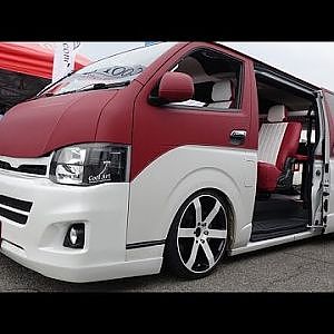 (4K)COOL ART TOYOTA HIACE modified 2015 ハイエース200系カスタム - スーパーカーニバル2015 - YouTube