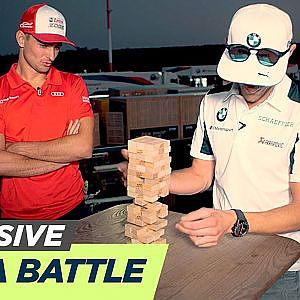 Nico Müller & Marco Wittmann compete in JENGA - DTM Exclusive