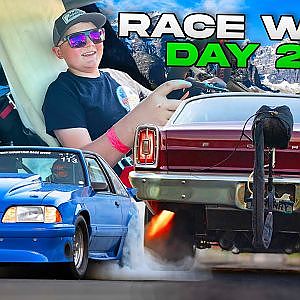 15 year old drives 1200HP Mustang + Stick Shift cars BATTLE for 1st place! | Race Week Day 2-3