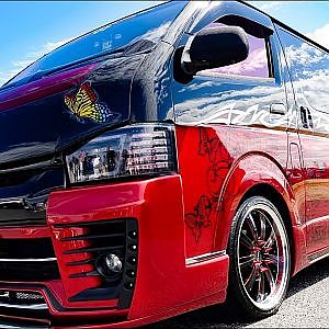 (4K)Paint Shop Yamashita TOYOTA HIACE 200 paint custom 200系ハイエース ボディペイント - スーパーカーニバル2018