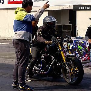 Qualify Run1 : Open V-Twin Chopper No.11 อุดมศักดิ์  แซ่ลี้/By โอ่งทำ โมจูน