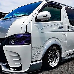 (4K)ESSEX CRS TOYOTA HIACE modified bodykit 200系ハイエースカスタム フルエアロ - SBM大阪2018