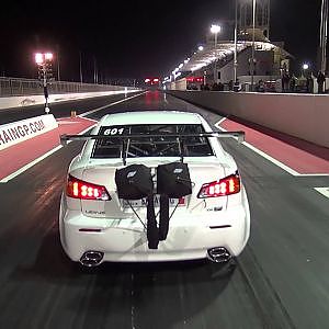 EKANOORACING Lexus ISF Twin Turbo Runs 7.242 @347.12km [215MPH]