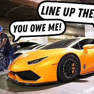 1500HP Lambo VS Bike for $1000 | Squashing their beef!
