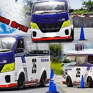 (4K)レーシング仕様日産キャラバンNV350の走行性能 - SBM大阪2018 BODYLINE NISSAN URVAN NV350 Racing modified Demo run
