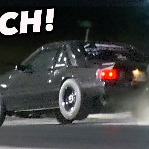 2JZ Foxbody SMACKS Both Walls ( Only Minor Damage!)