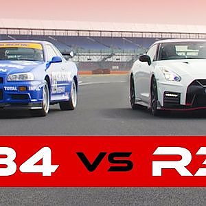 R34 Skyline GT-R Vs 2018 GT-R Nismo: Old Vs New Drag Race