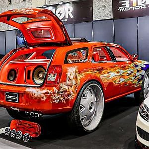 310 MOTOR GARAGE Dodge Magnum 32inch wheels OAM2022 - 310モーターガレージ  ダッジマグナム 32インチ ホイール 大阪オートメッセ2022