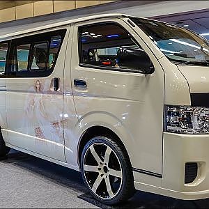 (4K)COOL ART TOYOTA HIACE 2019 クールアート 200系ハイエースカスタム - OSAKA AUTO MESSE 2019