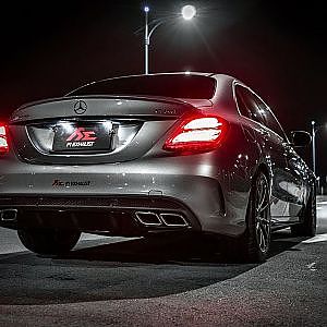 Night Run Mercedes Benz AMG W205 C63 Powered by FiExhaust