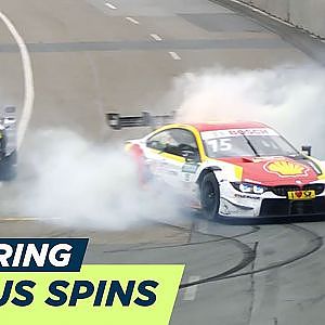 Farfus spins after contact with Duval - DTM Norisring 2018