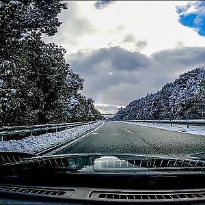 NISSAN Y51 driving snow landscape JAPAN シーマハイブリッド 雪景色 ドライブ 車載動画 京都縦貫道 千代川 ～ 大山崎 新名神 明石西