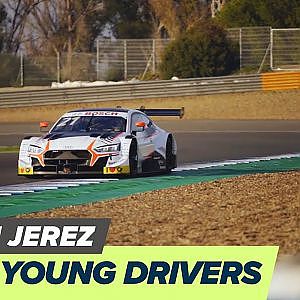 Day 2 of DTM Young Drivers Test in Jerez, Spain - New Drivers in the fog