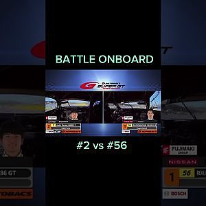 BATTLE ONBOARD #2vs56 #shorts #supergt #スーパーgt #モータースポーツ #motorsport