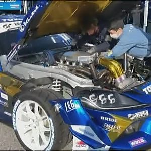 川畑GRスープラ 走行の合間にエンジンチェック / 2021 D1GP Rd 8 OKUIBUKI 【LIVE切り抜き】11