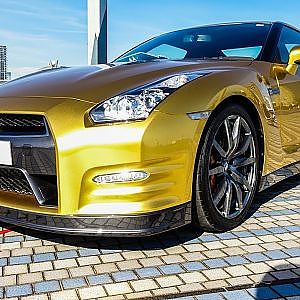 (4K)NISSAN GT-R R35 USAIN BOLT custom 日産GTR ウサインボルト ゴールド - TOKYO MOTOR SHOW 2019
