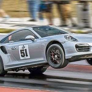 1500hp DRAG Porsche PULLS the Wheels UP!