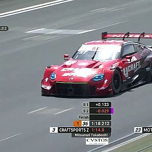 岡山公式練習ダイジェスト GT500 ニッサン新型Z 3台がトップ5に