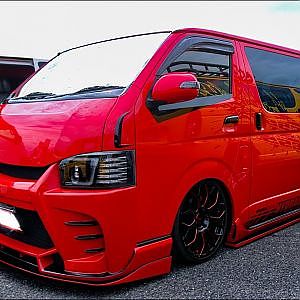 (HD)CRS ESSEX HIACE 200 modified エセックス 200系 赤ハイエースカスタム - SBM大阪2018