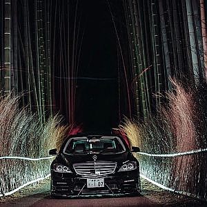 cinematic Mercedes AMG W221 S550 and 200 Crown Run KYOTO Arashiyama