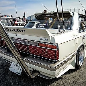 KYUSHA VIP NISSAN LAUREL MEDALIST 旧車VIP 日産 ローレル メダリスト 竹槍マフラー 街道レーサー - 昭和レトロカー万博2021